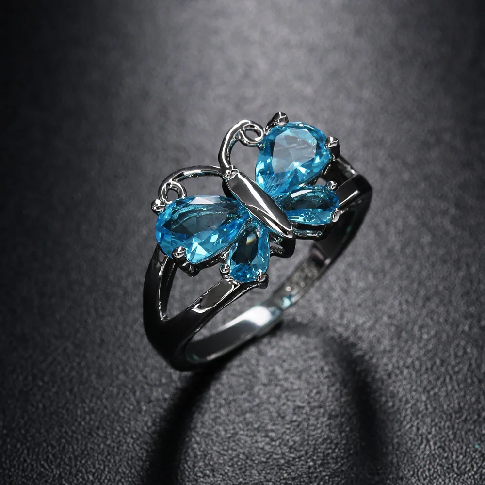 1 PC New Arrival Fashion Animal Jewelry Crystal Blue Zircon Silver Plated Butterfly Shape Rings Gift For Women Drop Shipping
1 PC New Arrival Fashion Animal Jewelry Crystal Blue Zircon Silver Plated Butterfly Shape Rings Gift For Women Drop Shipping