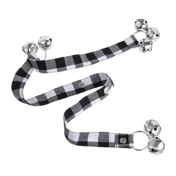 

Dog Potty Door Bell Adjustable Rope Training Bells Housebreaking House-training stainless steel for puppy Clicker Communicate