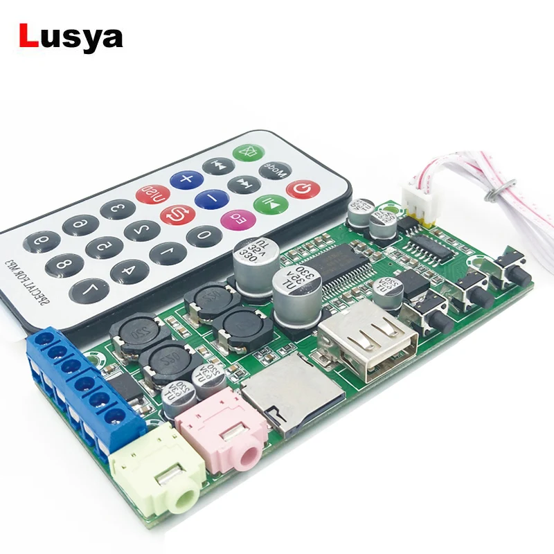 YDA138 Power Amplifier Board+Remote Control 2-channel Digital Power Amplifiers Board Support USB TF Card Playback MP3
YDA138 Power Amplifier Board+Remote Control 2-channel Digital Power Amplifiers Board Support USB TF Card Playback MP3