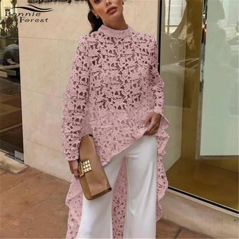 Bonnie Forest Hot Girls Long Sleeve Lace Crochet Tops Women Fashion High Low Asymmetrical Irregular Hem Blouse Shirt Dress
Bonnie Forest Hot Girls Long Sleeve Lace Crochet Tops Women Fashion High Low Asymmetrical Irregular Hem Blouse Shirt Dress