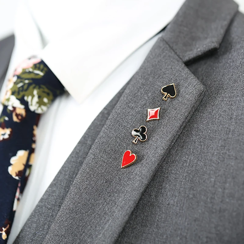 Set of 4pcs Novelty Poker Themed Lapel Pin for Women Men Suit Dress Decoration Brooch Badge Collar Pins
Set of 4pcs Novelty Poker Themed Lapel Pin for Women Men Suit Dress Decoration Brooch Badge Collar Pins