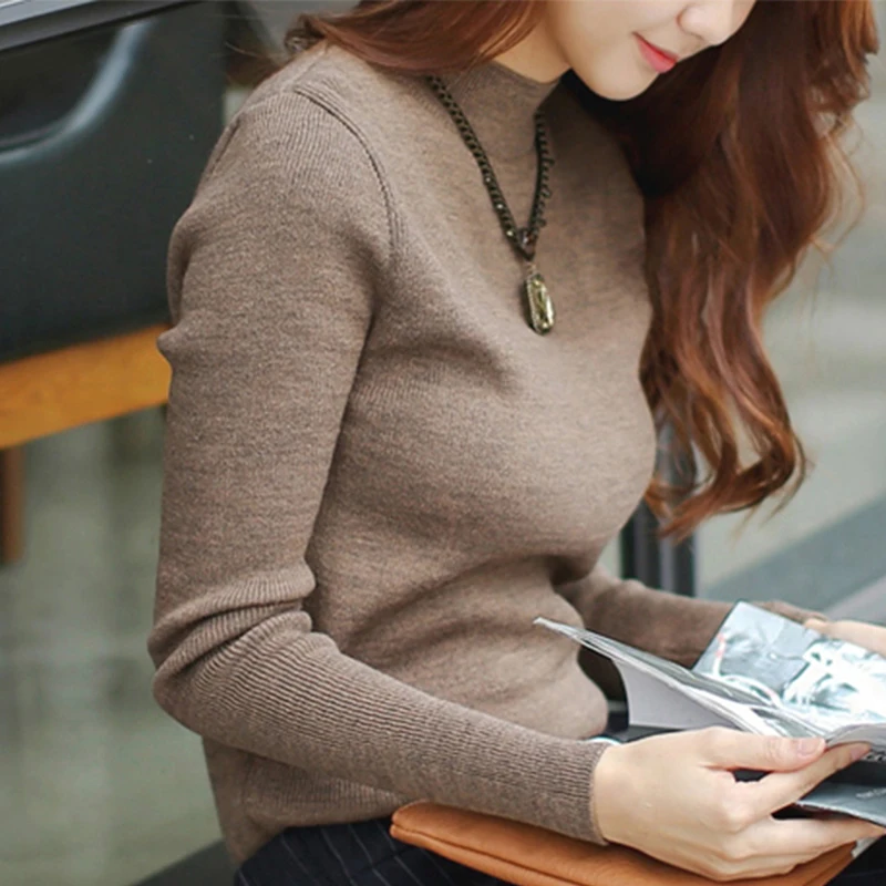 2019 Autumn Winter Sweater Women New Semi Turtleneck Knitted Women's Sweaters And Pullovers Plus Size Vintage Female Pullover
2019 Autumn Winter Sweater Women New Semi Turtleneck Knitted Women's Sweaters And Pullovers Plus Size Vintage Female Pullover