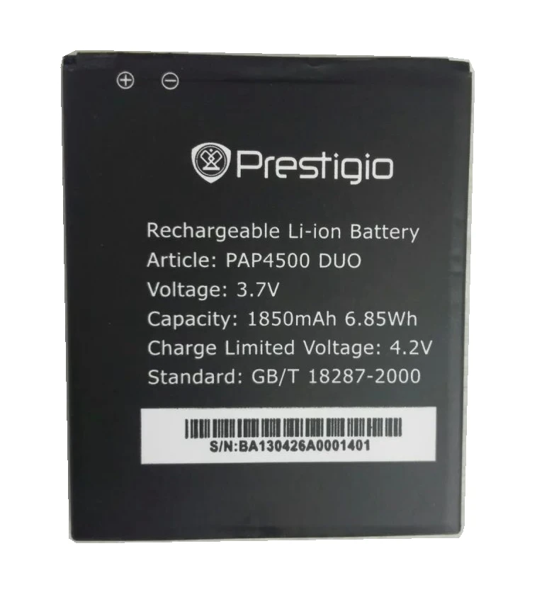 Фото PAP4500 DUO 4500 1850 мАч высокое качество сменная литий-ионная батарея для Prestigio MultiPhone |