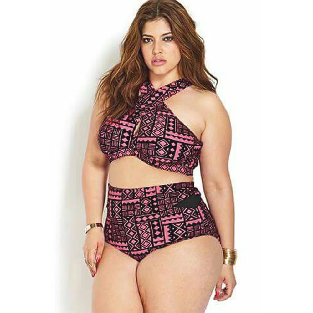 Plus Size Fat Womens Swimsuit Fashion Sport Beachwear High Waist Full cup gathering geometric print cross split Bathing Suit #6
Plus Size Fat Womens Swimsuit Fashion Sport Beachwear High Waist Full cup gathering geometric print cross split Bathing Suit #6
