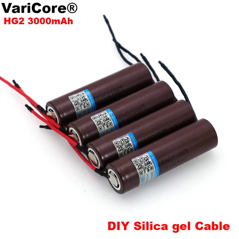 VariCore new HG2 18650 3000mAh battery 18650HG2 3.6V discharge 20A, dedicated batteries+DIY Silica gel Cable
VariCore new HG2 18650 3000mAh battery 18650HG2 3.6V discharge 20A, dedicated batteries+DIY Silica gel Cable