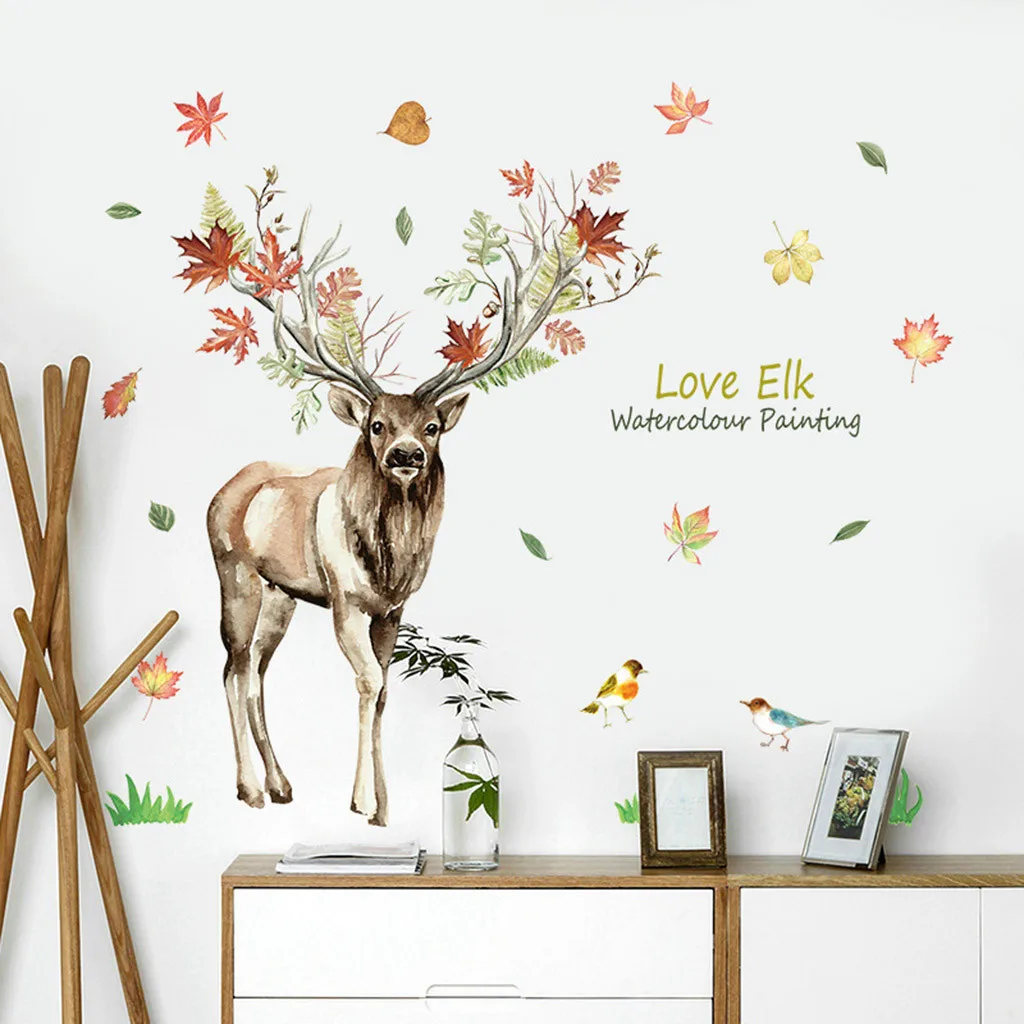 Love Elk Wall Sticker Fall Autumn Leaves Decals Inkjet Removable Wall Stickers Home Children's Room Interior Wall Stickers
Love Elk Wall Sticker Fall Autumn Leaves Decals Inkjet Removable Wall Stickers Home Children's Room Interior Wall Stickers