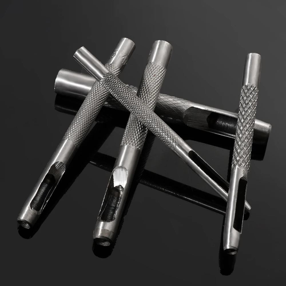New Useful 3/4/5/6/7mm 5 Sizes Steel Hollow Punch Set DIY Tool Gasket Belt Hole Punching Leather High Quality
New Useful 3/4/5/6/7mm 5 Sizes Steel Hollow Punch Set DIY Tool Gasket Belt Hole Punching Leather High Quality