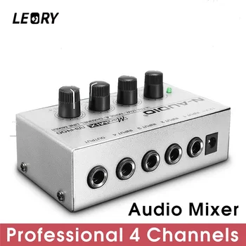 LEORY Protable 4 Channel Audio Sound Mixer Mini DJ Music Mixing Console Silver DJ Mezclador For Audio PC Home Karaoke KTV
LEORY Protable 4 Channel Audio Sound Mixer Mini DJ Music Mixing Console Silver DJ Mezclador For Audio PC Home Karaoke KTV