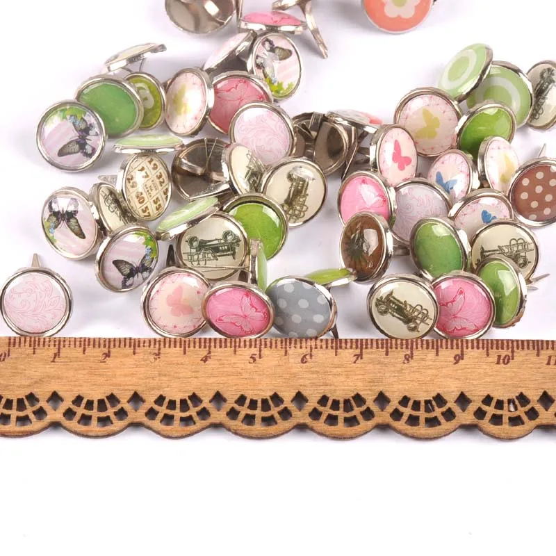 Description Picture 6 of itemmix vintage Diy Brads Scrapbooking Embellishment Fastener Brad Metal Crafts Decoration CP2583