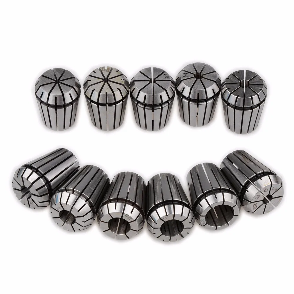 ER25 collet set 11 pcs from 3mm to 16mm for CNC milling lathe tool and spindle motor | Инструменты