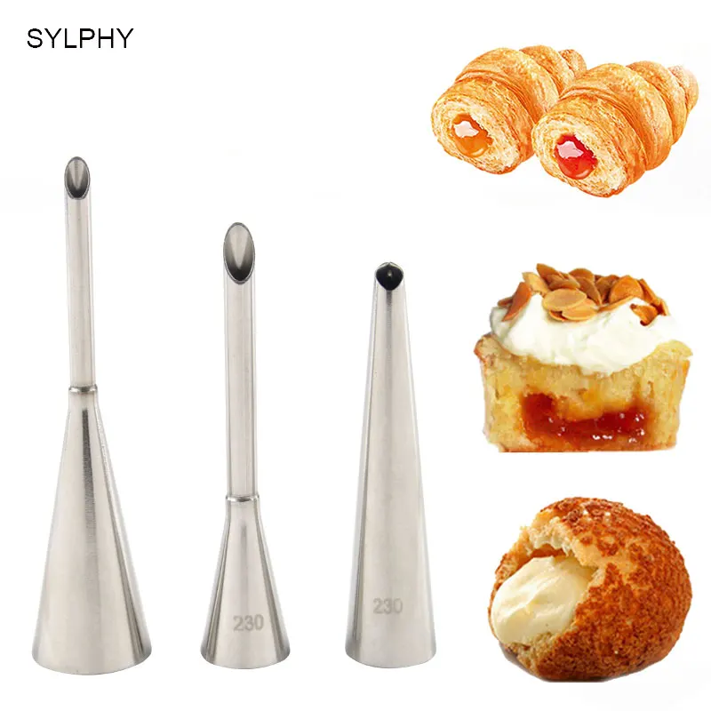 SYLPHY 3PCS Piping Bag Nozzles Set Stainless Steel Cupcake Cake Decorating Tips For Puff Cream Pastry Piping Nozzles
SYLPHY 3PCS Piping Bag Nozzles Set Stainless Steel Cupcake Cake Decorating Tips For Puff Cream Pastry Piping Nozzles