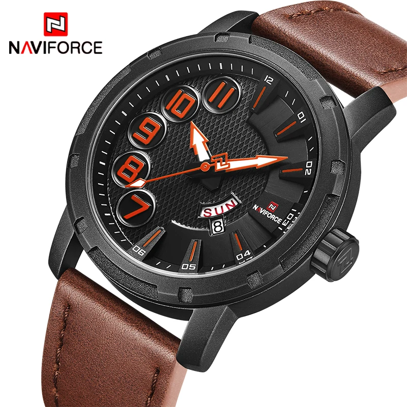 Мужские часы NAVIFORCE Топ люксовый бренд мужские модные спортивные Уникальные