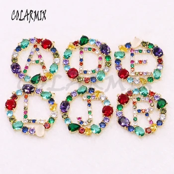 6 Pcs Circle Rainbow color zircon letter charms crystal named pendant for necklace making letter jewelry charms pendant 5319
6 Pcs Circle Rainbow color zircon letter charms crystal named pendant for necklace making letter jewelry charms pendant 5319