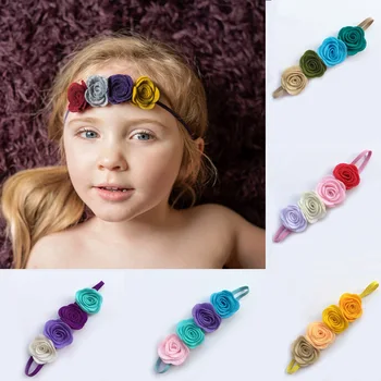 

36pcs/lot Girls Felt Flower Headband Felt Rosette Flower Headband Kids Children Flower Headbands