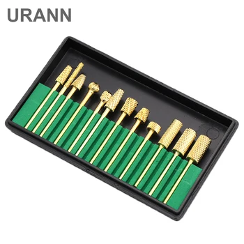 URANN Professional 12Pcs Nail Drill Bits File Grinding Head Set Electric Machine Gold Coated Carbide Manicure Care Tools Kits
URANN Professional 12Pcs Nail Drill Bits File Grinding Head Set Electric Machine Gold Coated Carbide Manicure Care Tools Kits