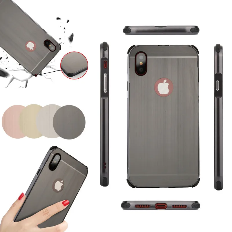 For Apple IphoneX Case Aluminum Metal Frame with Brushed Back Cover Hard Phone Case for iPhone X iPhoneX 5.8" Cover Protector
For Apple IphoneX Case Aluminum Metal Frame with Brushed Back Cover Hard Phone Case for iPhone X iPhoneX 5.8" Cover Protector