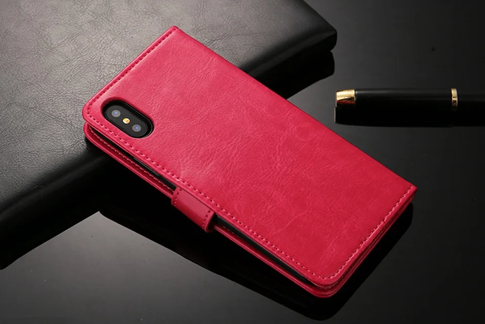 Leather Case For iPhone XS Max XR X Coque iPhone8 Wallet Luxury Flip Phone Case For iPhone X Xs 5 5S SE 6 6S 7 8 Plus Cover TPU (7)