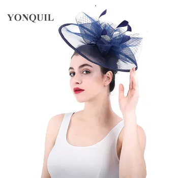 Fancy Navy Nylon Fascinators hats with headbands and hair clips weddings women elegant church hats female derby millinery caps
Fancy Navy Nylon Fascinators hats with headbands and hair clips weddings women elegant church hats female derby millinery caps