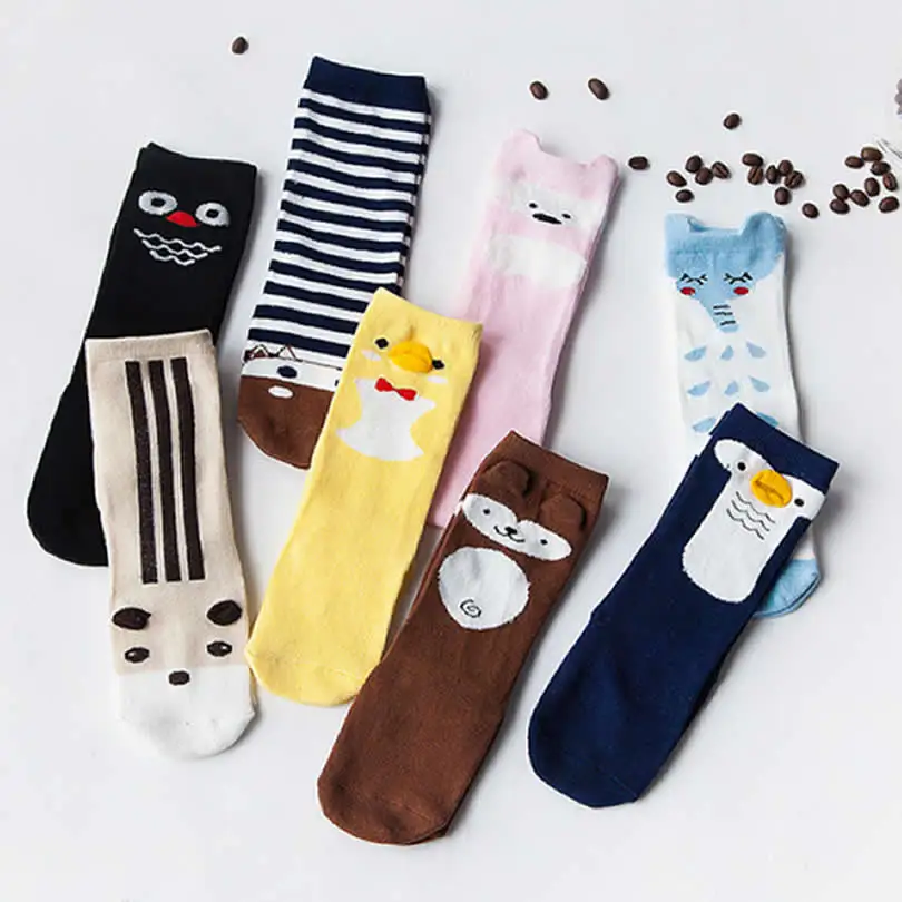 Baby Socks South Korea Dispensing non-slip Cotton Owl girls/boys Below the knee Animal motifs sock Beikinyuans | Детская одежда и