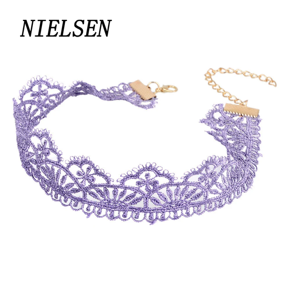 NIELSEN New Fashion Hollow Lace Necklace Retro Simple Short Clavicle Women'S Necklaces Decorations For Women Jewelry | Украшения и