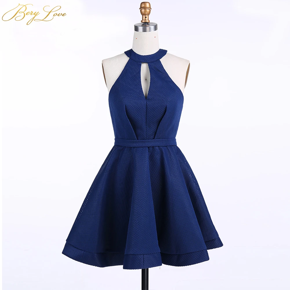 BeryLove Short Navy Blue Homecoming Dress 2019 Halter Grid Simple Plus Size Keyhole Back Mini Graduation Cocktail Dress Gown
BeryLove Short Navy Blue Homecoming Dress 2019 Halter Grid Simple Plus Size Keyhole Back Mini Graduation Cocktail Dress Gown