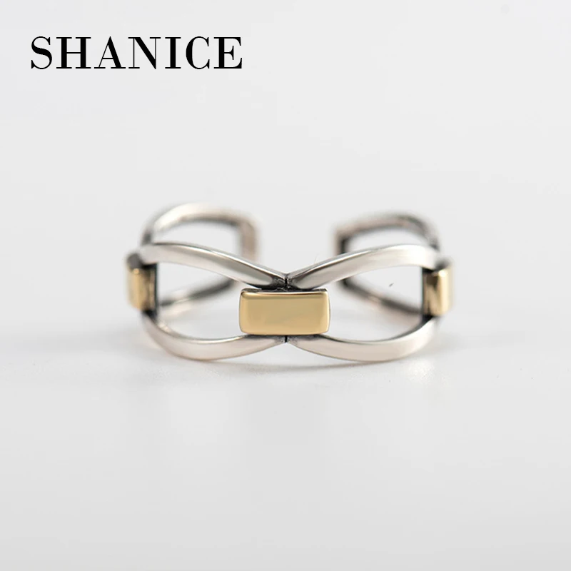 SHANICE Infinity 925 Sterling Silver Open Rings Connecting Link Silver And Gold Adjustable Finger Rings Fashion Silver Jewelry
SHANICE Infinity 925 Sterling Silver Open Rings Connecting Link Silver And Gold Adjustable Finger Rings Fashion Silver Jewelry