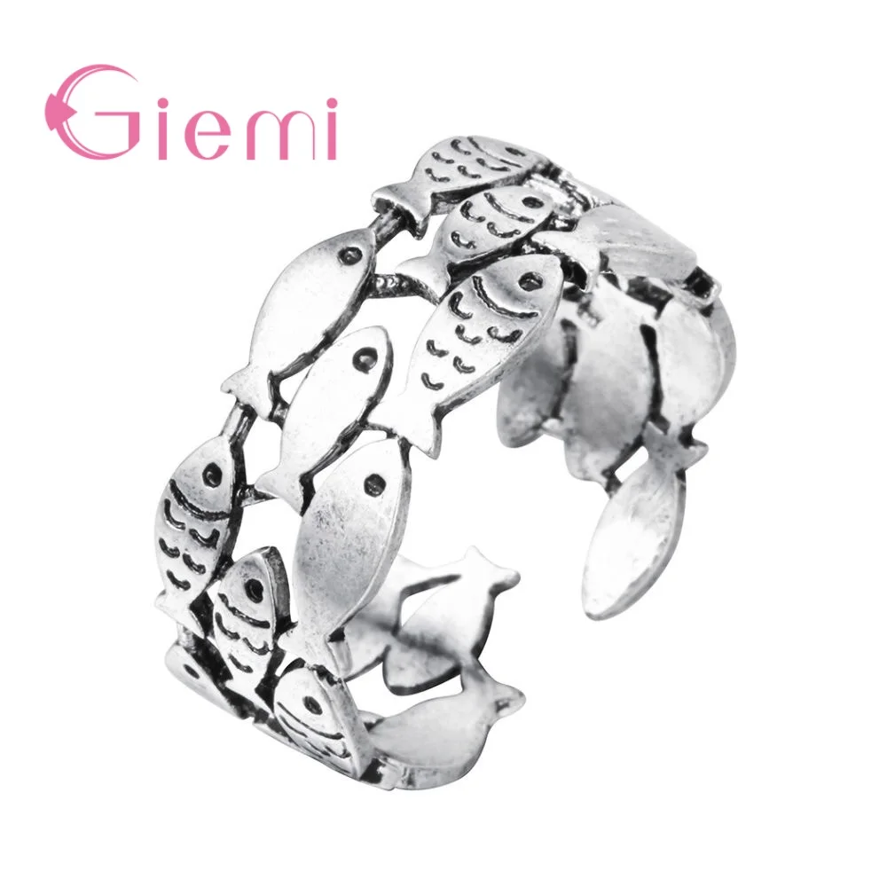 Statement Wide Band Rings for Women Female Lovely Cute Fish Charms 925 Filled Jewerly Punk Hip Hop Style Adjustable Bague
Statement Wide Band Rings for Women Female Lovely Cute Fish Charms 925 Filled Jewerly Punk Hip Hop Style Adjustable Bague