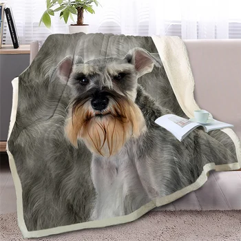 Schnauzer Throw Blanket on Bed Sofa 3D Dog Sherpa Fleece Blanket Animal Bedspreads Gray Fur Thin Quilt 150x200cm
Schnauzer Throw Blanket on Bed Sofa 3D Dog Sherpa Fleece Blanket Animal Bedspreads Gray Fur Thin Quilt 150x200cm