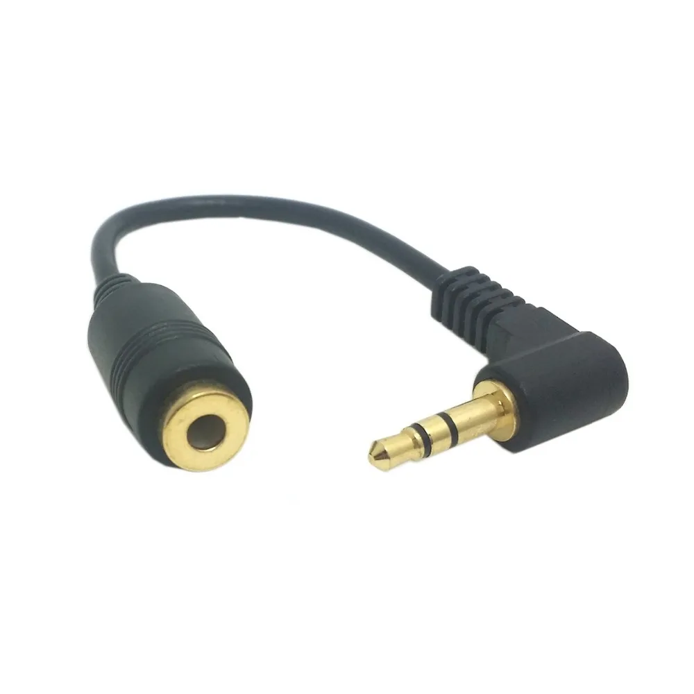 10cm 3.5mm 3 poles Audio Stereo Male to Female Extension Cable 90 degree right angled black color
10cm 3.5mm 3 poles Audio Stereo Male to Female Extension Cable 90 degree right angled black color