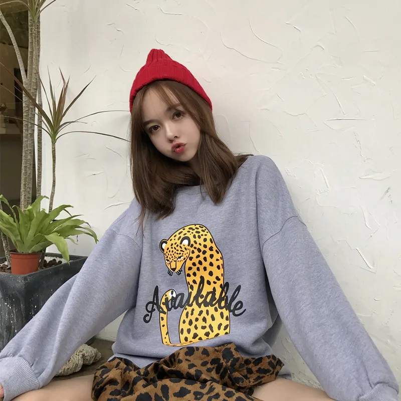 Thread Leopard Print Sweatshirt Women's Sweatshirts Japanese Harajuku Ulzzang Female Korean Kawaii Cute Clothing For Women
Thread Leopard Print Sweatshirt Women's Sweatshirts Japanese Harajuku Ulzzang Female Korean Kawaii Cute Clothing For Women