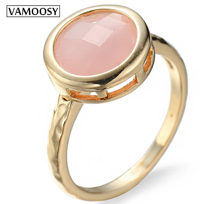 2018 Women Ring Fashion pink Big round natural stone Crystal gold color Wedding rings For Women Jewelry Wholesale anillos mujer
2018 Women Ring Fashion pink Big round natural stone Crystal gold color Wedding rings For Women Jewelry Wholesale anillos mujer