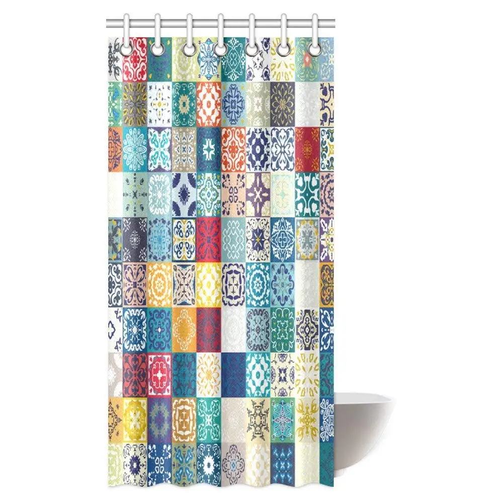 Aplysia Moroccan Decor Shower Curtain Colorful Floral Patchwork Tile Mosaic Mediterranean Square Fabric Bath Curtains
Aplysia Moroccan Decor Shower Curtain Colorful Floral Patchwork Tile Mosaic Mediterranean Square Fabric Bath Curtains
