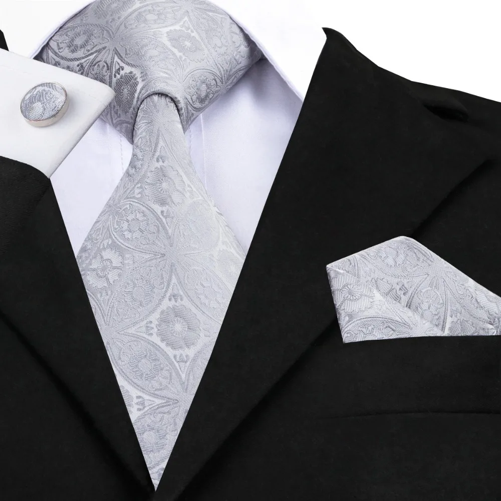 SN-628 Fashion Silver Floral Pattern Neck Tie Hanky Cufflinks Set for Business Men's Formal Party Free Shipping
SN-628 Fashion Silver Floral Pattern Neck Tie Hanky Cufflinks Set for Business Men's Formal Party Free Shipping