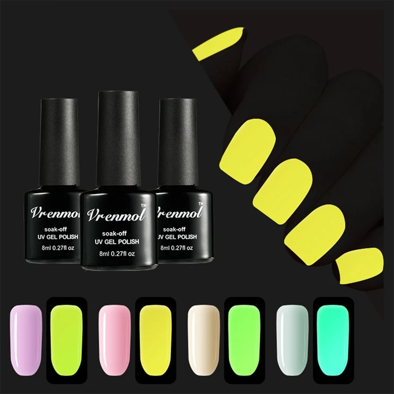 Night Glow In Dark Nail Gel Polish Colors Gel Varnish Fluorescent Luminous Gel Glue LED UV Lamp For Gel Lacquer Nails
Night Glow In Dark Nail Gel Polish Colors Gel Varnish Fluorescent Luminous Gel Glue LED UV Lamp For Gel Lacquer Nails