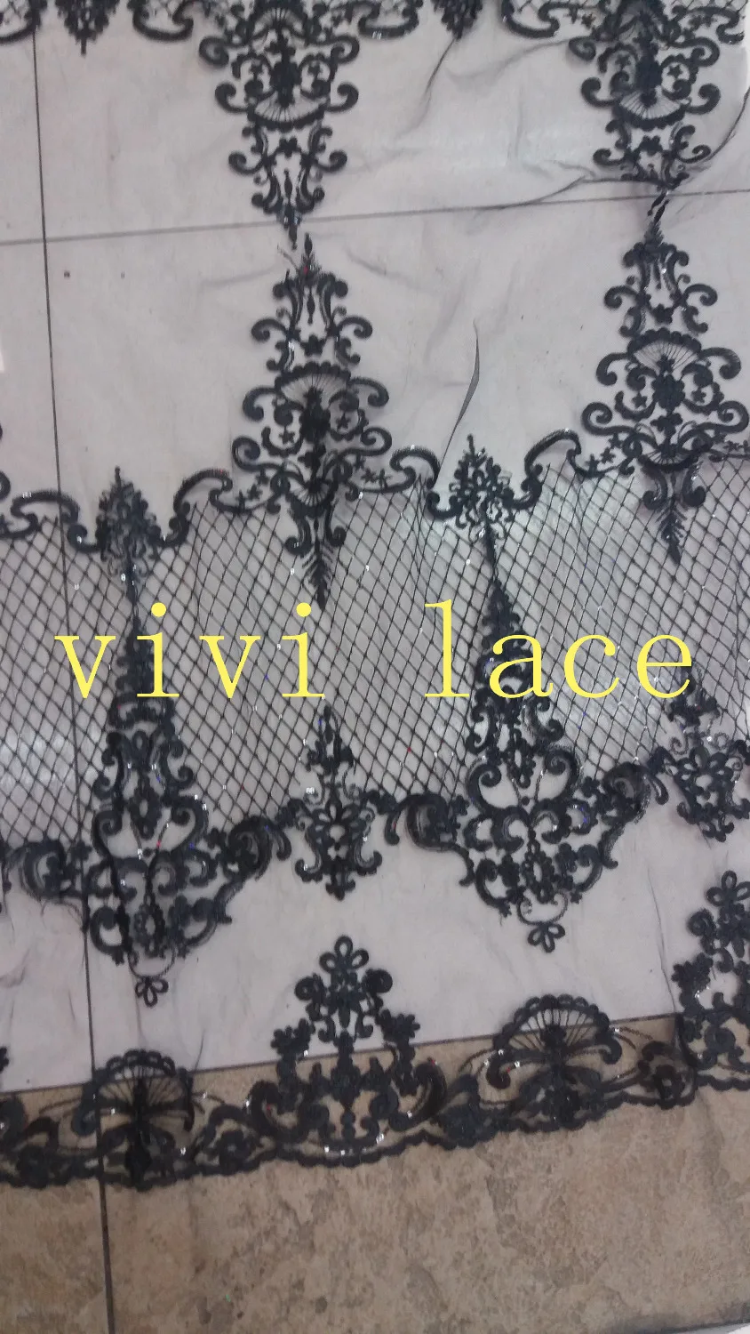 XX001 black sequin embroidery mesh lace for wedding/evening dress/party,ship all over world
XX001 black sequin embroidery mesh lace for wedding/evening dress/party,ship all over world