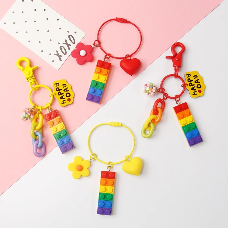 Cute Rainbow Colorfur Multicolor Building block Juggles Keychain For Women Key Chains Ring Bag Pendent Charm Kids Toys D344
Cute Rainbow Colorfur Multicolor Building block Juggles Keychain For Women Key Chains Ring Bag Pendent Charm Kids Toys D344
