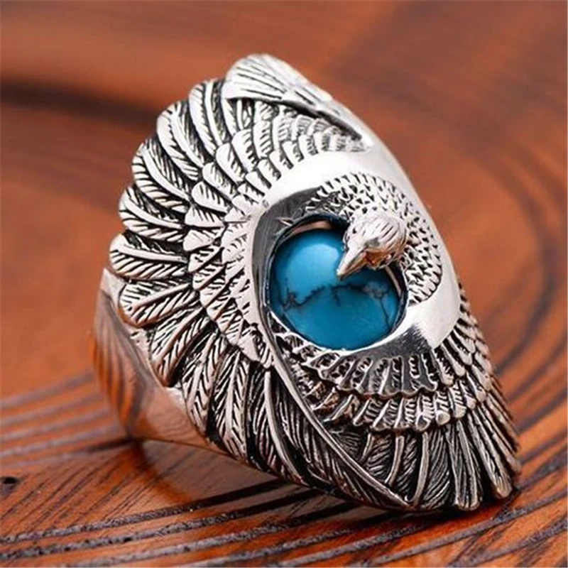 Men's Great Eagle Ring European and American Male Ring Blue Stone Vintage Rings for Man Classic Jewelry Bijoux Wholesale E4M135
Men's Great Eagle Ring European and American Male Ring Blue Stone Vintage Rings for Man Classic Jewelry Bijoux Wholesale E4M135