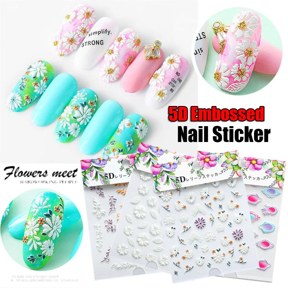 1 Pack Acrylic 5D DIY Engraved Self-Adhesive Nail Sticker Embossed Flower Leaves Nail Water Decals Slider Design Nail Art Decor
1 Pack Acrylic 5D DIY Engraved Self-Adhesive Nail Sticker Embossed Flower Leaves Nail Water Decals Slider Design Nail Art Decor