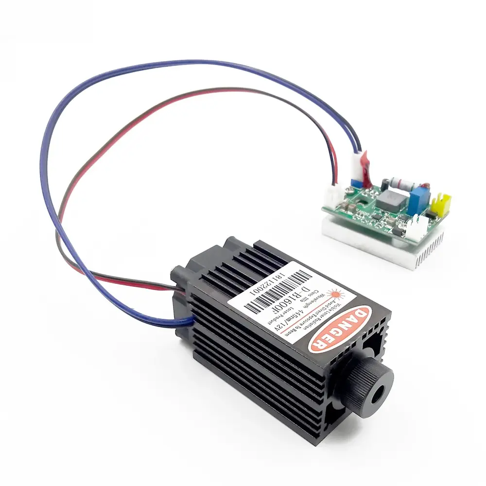 1.6W 445nm Blue Violet Light Laser Module Engraver Accessory for CNC Laser Carving Engraving Machine DIY Laser Engraving Module
1.6W 445nm Blue Violet Light Laser Module Engraver Accessory for CNC Laser Carving Engraving Machine DIY Laser Engraving Module