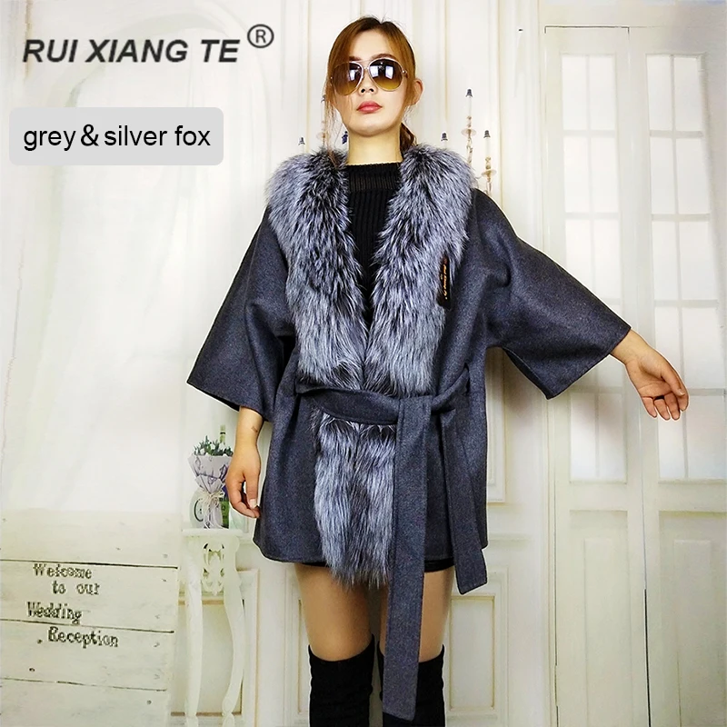 free shipping RuiXiangTe women natural real fox collar coat autumn winter warm outerwear luxury fur elegant fox with wool cloak
free shipping RuiXiangTe women natural real fox collar coat autumn winter warm outerwear luxury fur elegant fox with wool cloak