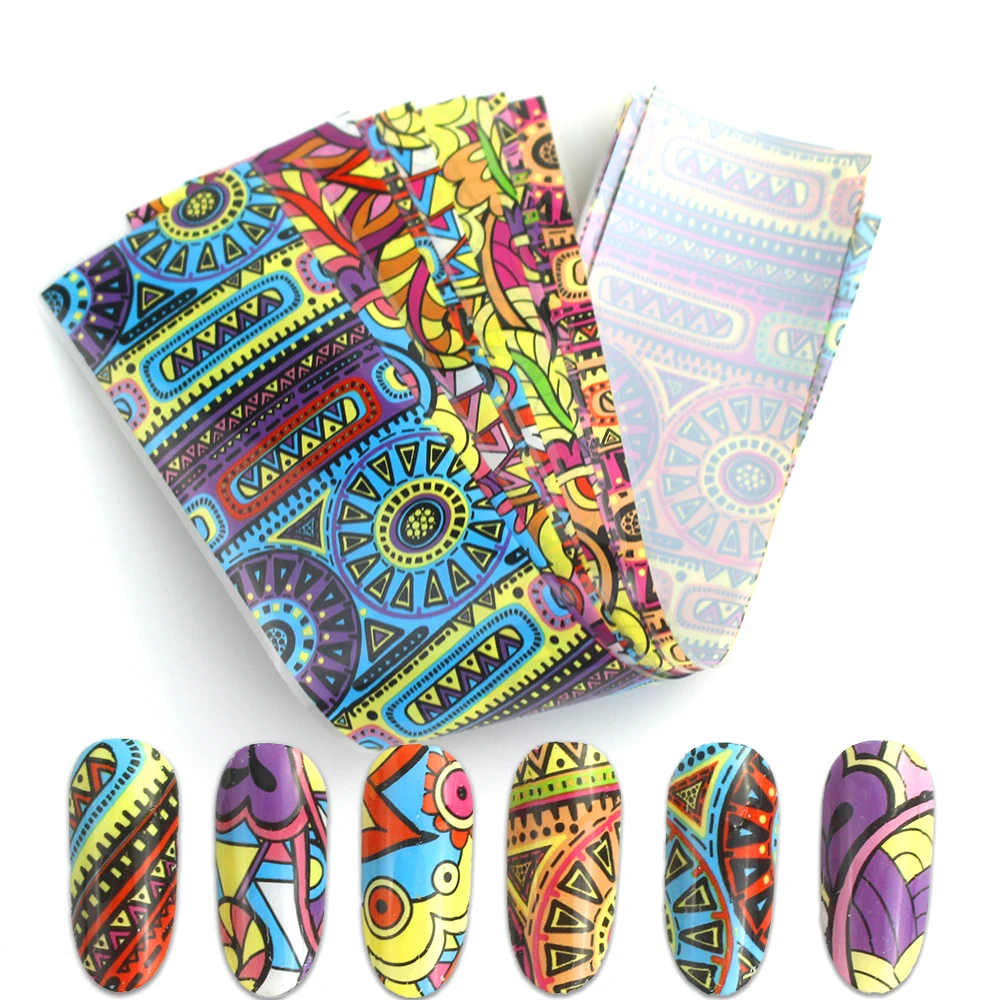 10Pcs Nail Art Transfer Foil Mix Vintage Ethnic Style Stickers Sets Sliders For Manicure Decal For Nail Decoration
10Pcs Nail Art Transfer Foil Mix Vintage Ethnic Style Stickers Sets Sliders For Manicure Decal For Nail Decoration