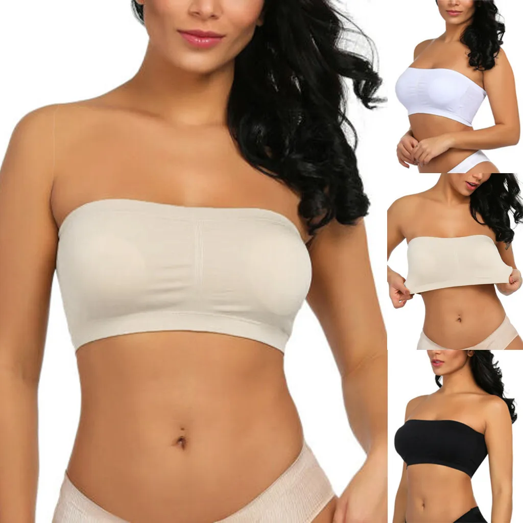 Womens Tube Top Double Womens Plus Size Strapless Bra Bandeau Tube Removable Padded Top Stretchy 19July11 P30
Womens Tube Top Double Womens Plus Size Strapless Bra Bandeau Tube Removable Padded Top Stretchy 19July11 P30