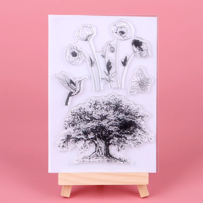 Tree/Flower/Bird Transparent Clear Silicone Stamp DIY Scrapbooking Photo Album Decorative Paper Card Crafts Handmade Gift
Tree/Flower/Bird Transparent Clear Silicone Stamp DIY Scrapbooking Photo Album Decorative Paper Card Crafts Handmade Gift