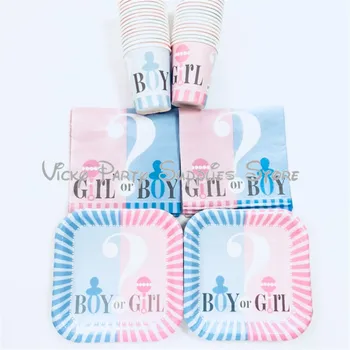 96pcs/lot Gender Reveal Disposable Plate Cup Set Pink Blue Boy&girl Birthday Baby Shower Tableware Party Decoration Supplies
96pcs/lot Gender Reveal Disposable Plate Cup Set Pink Blue Boy&girl Birthday Baby Shower Tableware Party Decoration Supplies