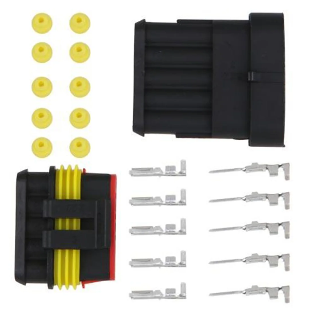Dewtreetali 5 Kits 5 Pin Way Male & Female Waterproof Electrical Wire Connector Plug
Dewtreetali 5 Kits 5 Pin Way Male & Female Waterproof Electrical Wire Connector Plug