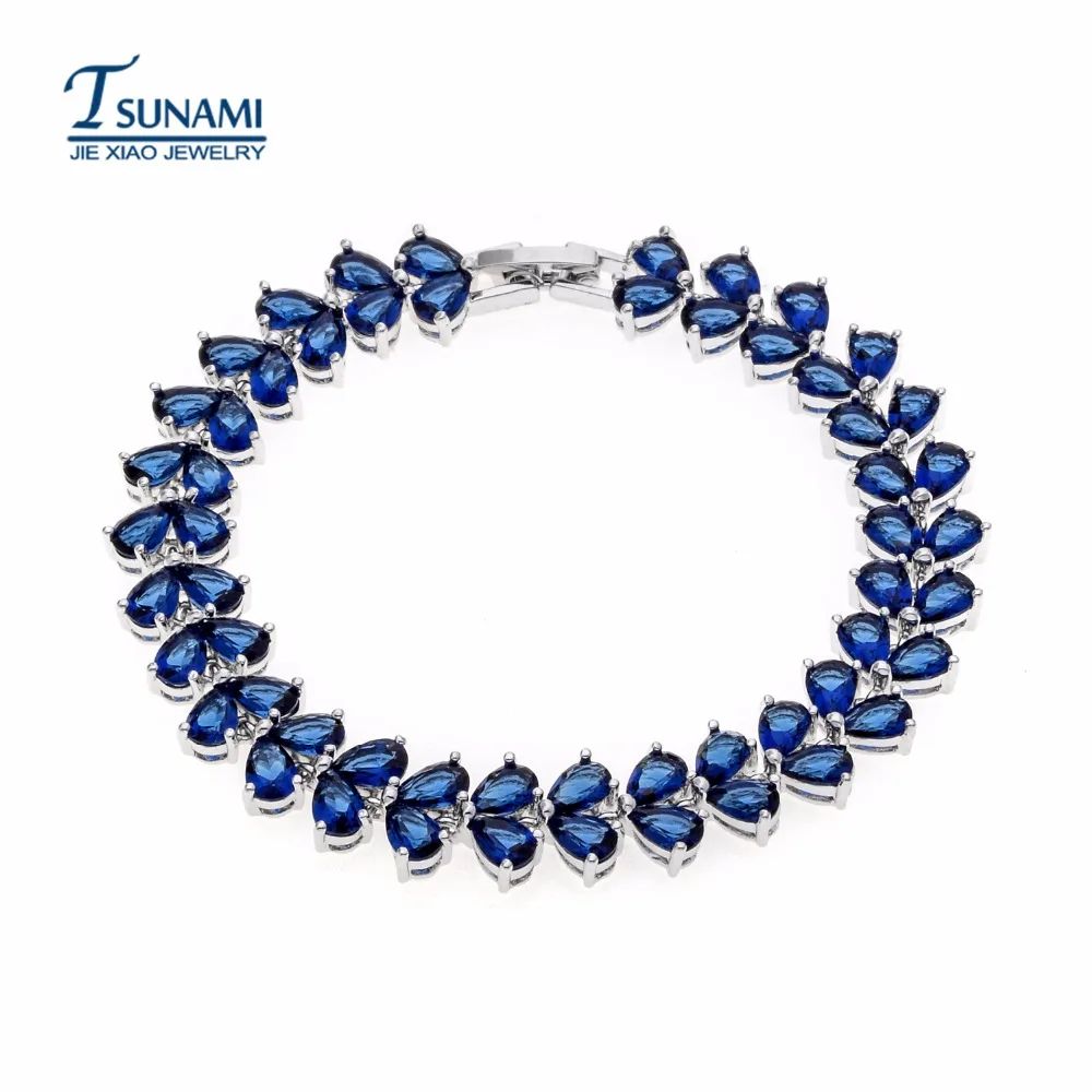 Famous brand four colors of the water of zircon bracelet A gift for a female wedding party SL-005
Famous brand four colors of the water of zircon bracelet A gift for a female wedding party SL-005