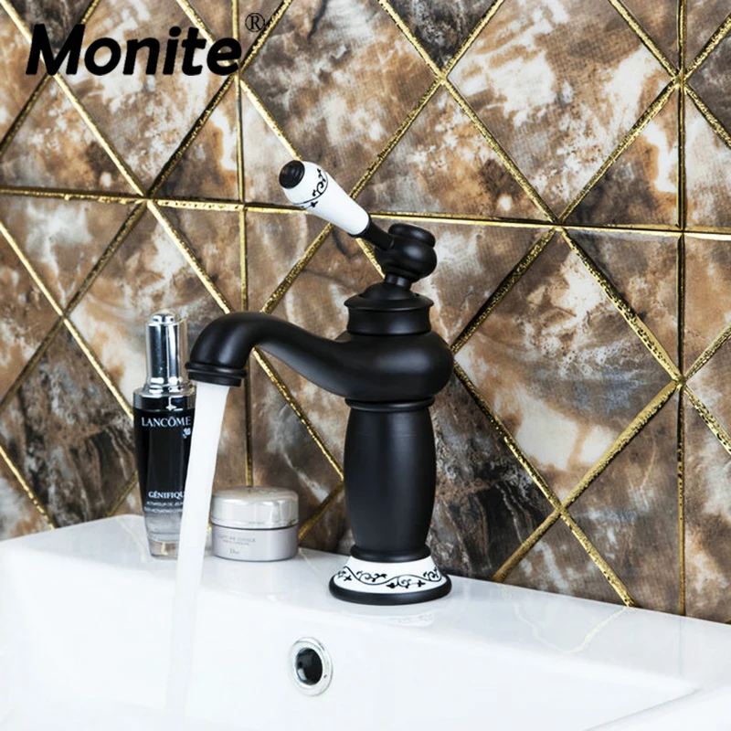 Monite New Arrive Single Ceramic Handle Basin Bathroom Oil Rubbed Black Bronze Deck Mount Sink Vanity Tap Mixer Faucet
Monite New Arrive Single Ceramic Handle Basin Bathroom Oil Rubbed Black Bronze Deck Mount Sink Vanity Tap Mixer Faucet