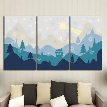 Canvas home color painting modular HD printing 3 Christmas living room frescoes digital painting posters
Canvas home color painting modular HD printing 3 Christmas living room frescoes digital painting posters