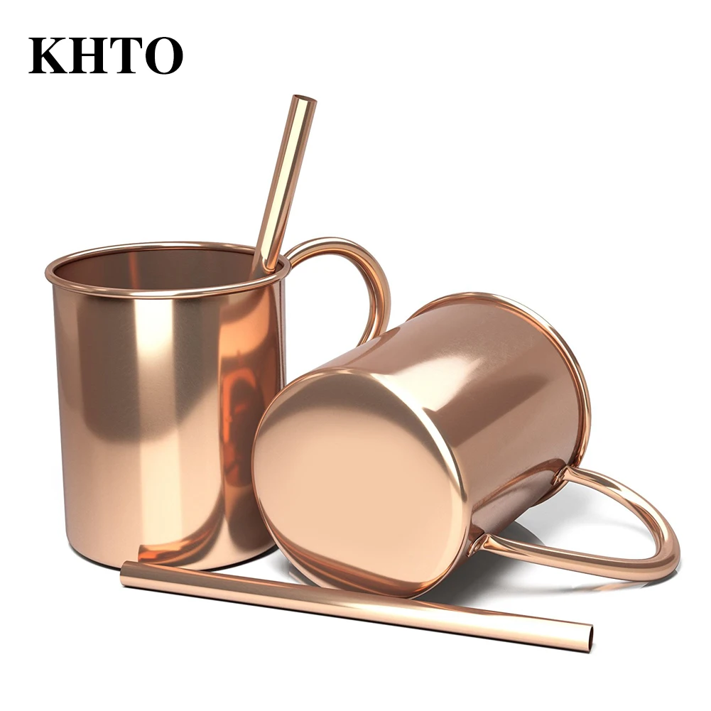 KHTO Pure Copper Moscow Mule Mug 16OZ Solid Smooth without Inside Liner for Cocktail Coffee Beer Milk Water
KHTO Pure Copper Moscow Mule Mug 16OZ Solid Smooth without Inside Liner for Cocktail Coffee Beer Milk Water