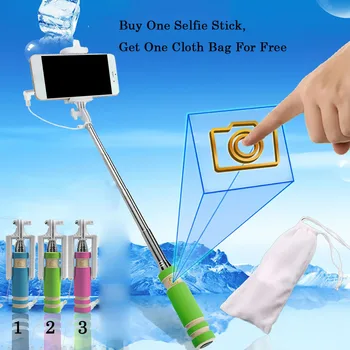 Universal Button Wired Sponge Handle Mini Phone Selfie Stick Extendable Fold Smartphone Self-portrait Monopod
Universal Button Wired Sponge Handle Mini Phone Selfie Stick Extendable Fold Smartphone Self-portrait Monopod